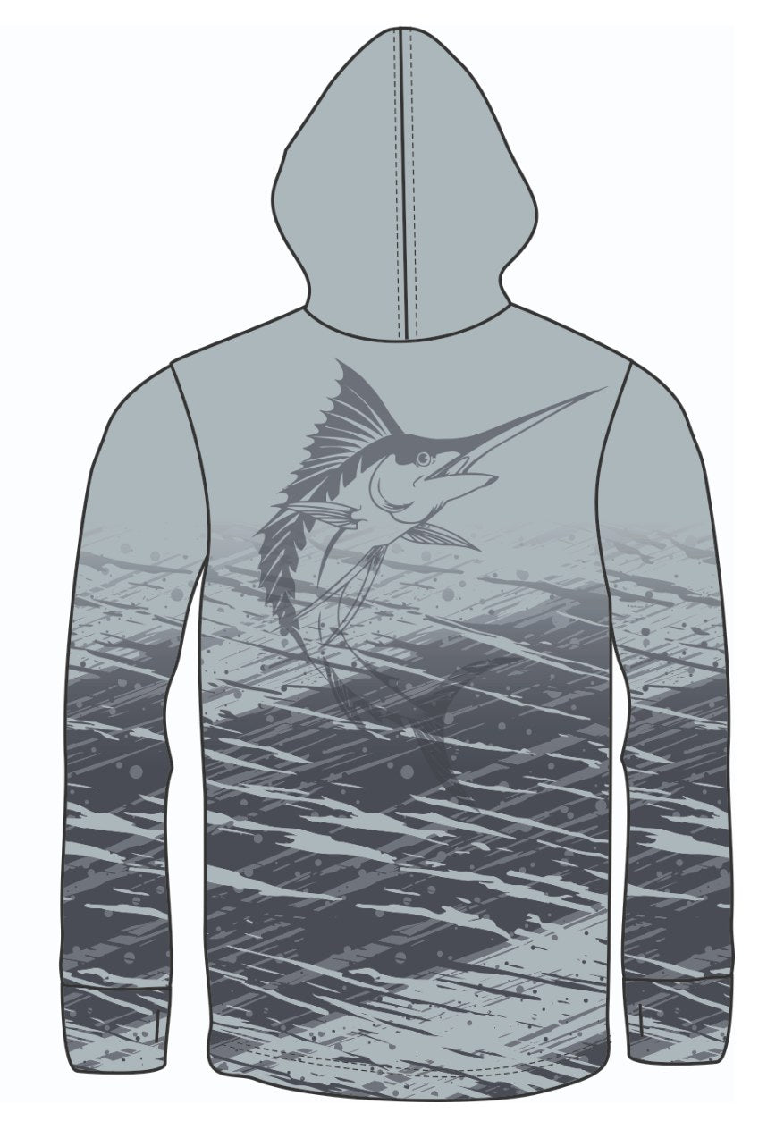 BLUE MARLIN LIGHT WEIGHT FISHING HOODIE