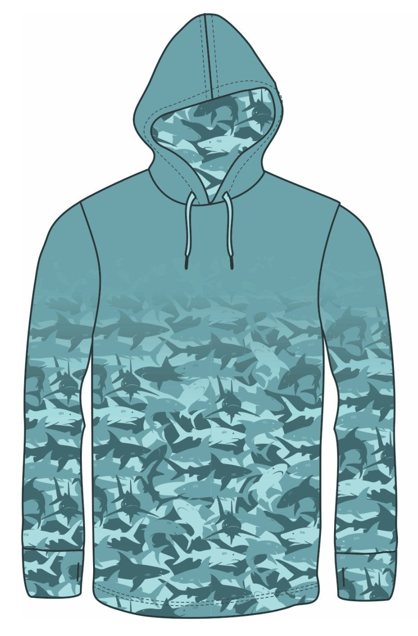 SHARK LIGHT WEIGHT FISHING HOODIE