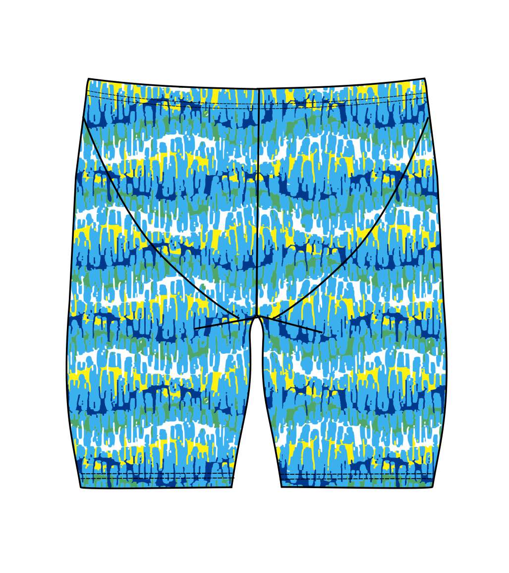 Male Jammer swimsuit -  Reflection Blue