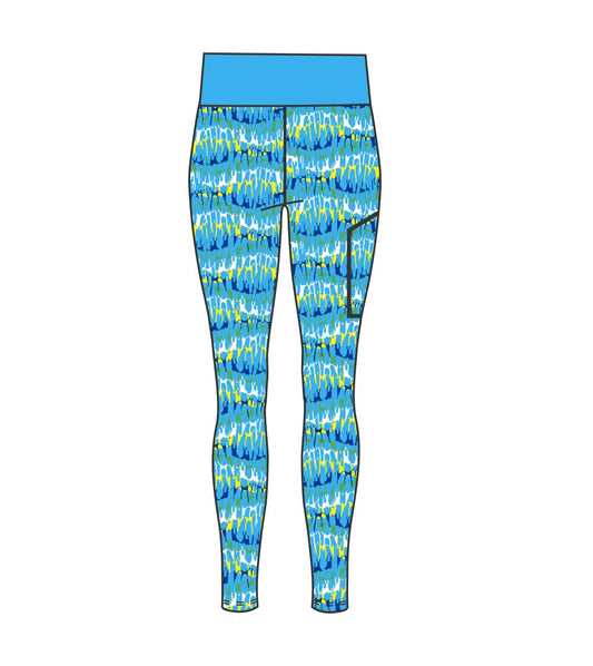 Blue Reflection High Waist leggings full length.