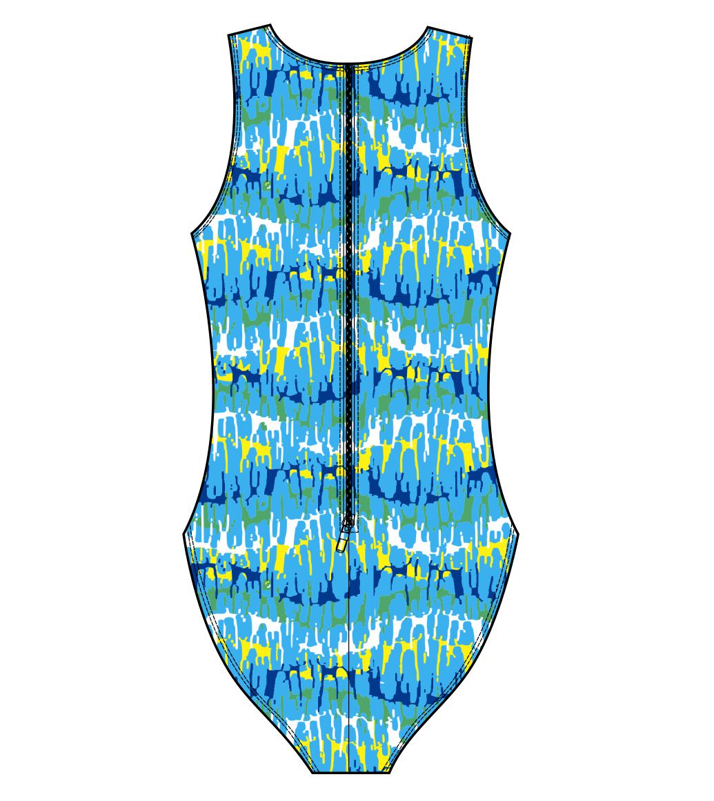 Female water polo swimsuit - Reflection Blue