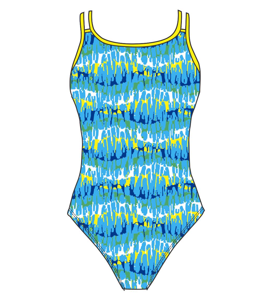 Female fastback swimsuit - Reflection Blue