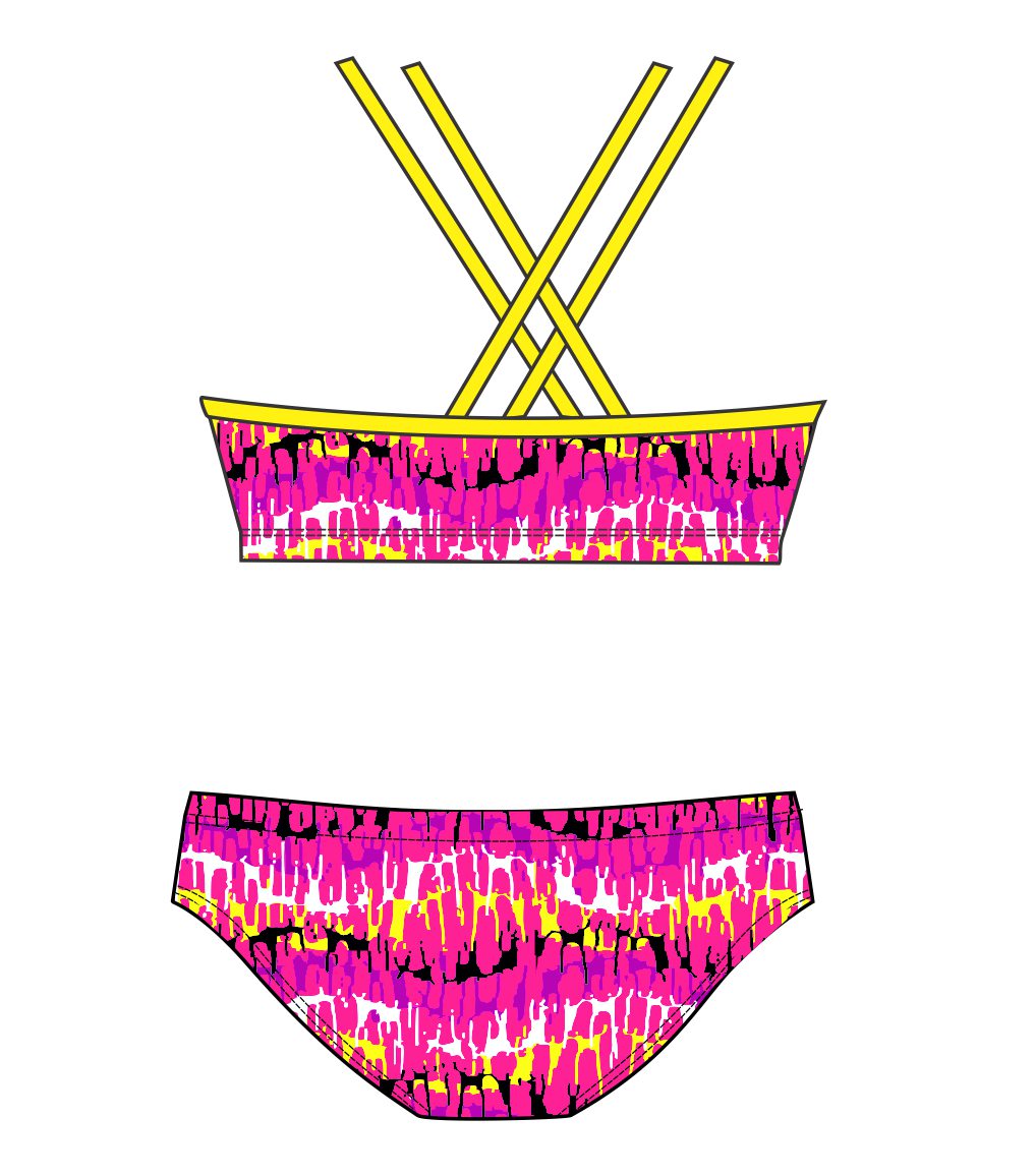 Female 2 piece training bikini - Reflection Pink