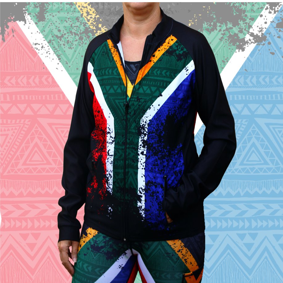 South African Flag Long Sleeve Cycle-Trail Jacket unisex (2424)