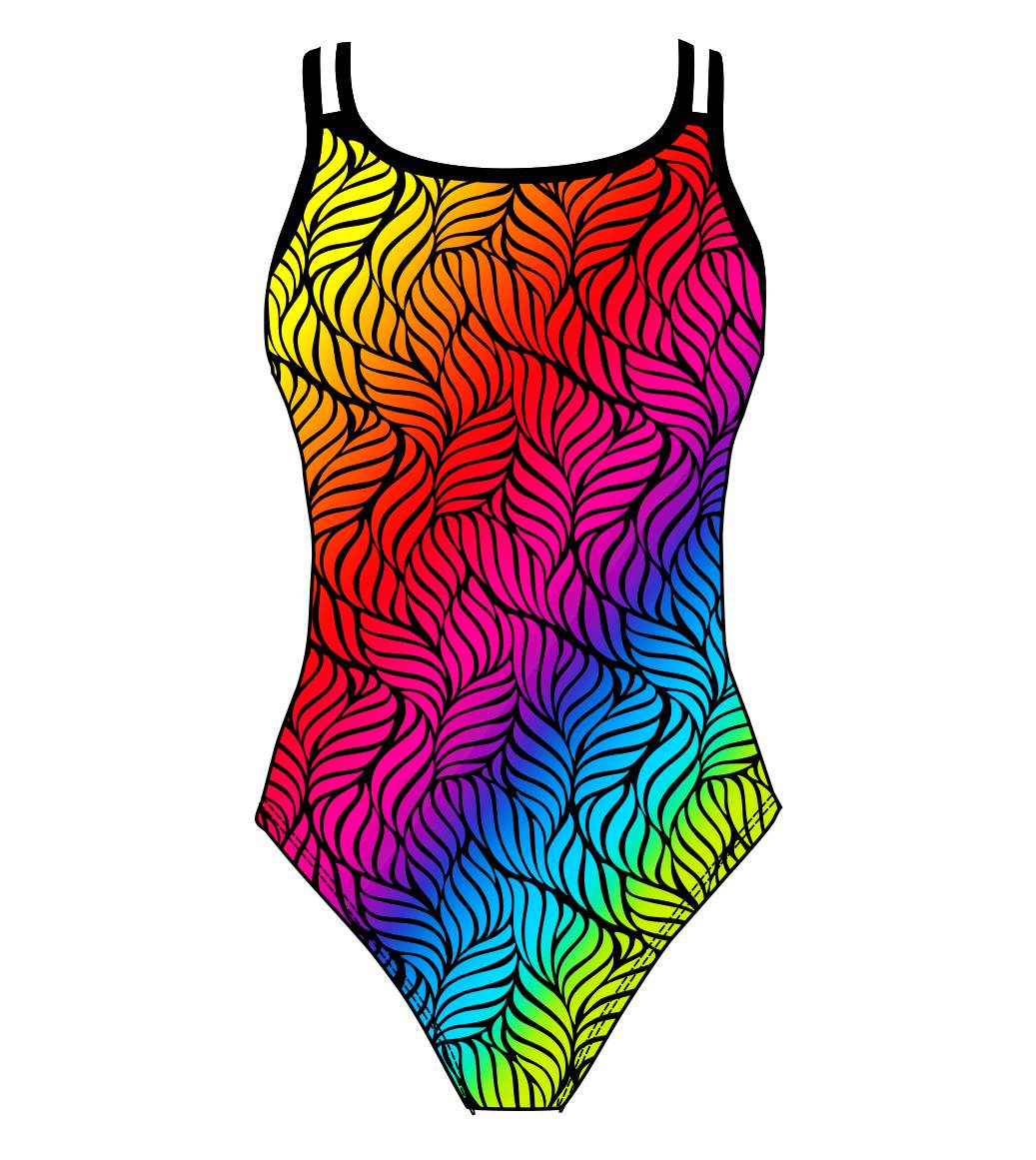 Female fastback swimsuit - Spectrum