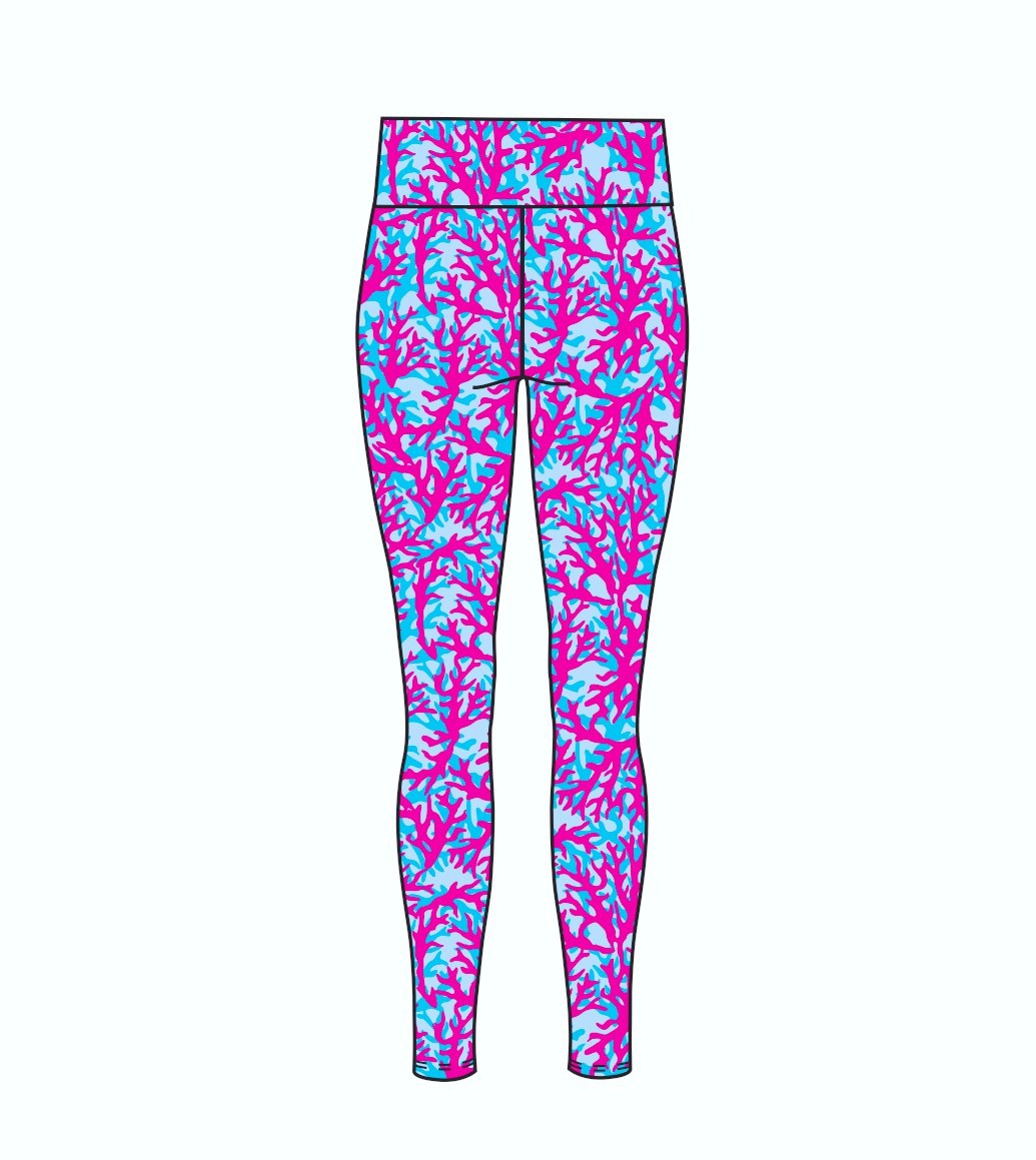 Sea Coral Active Full Length Tights