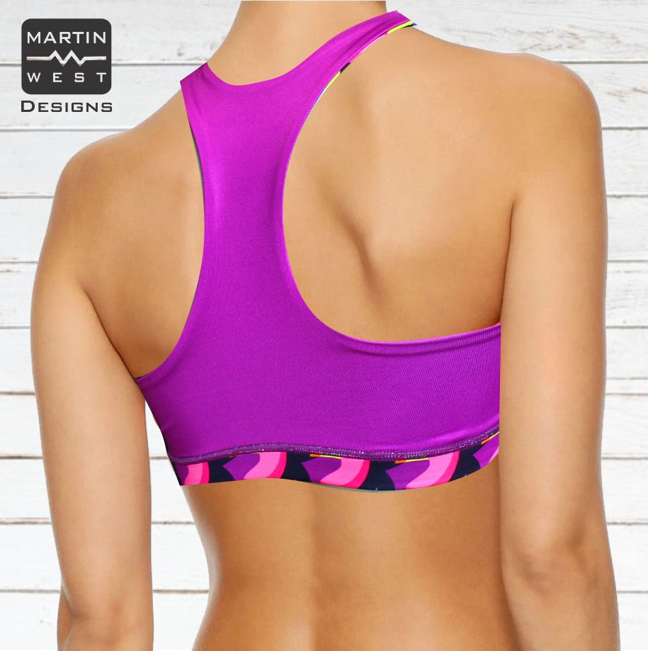 Female Toucan run/paddle/swim reversible Crop Top (3082)