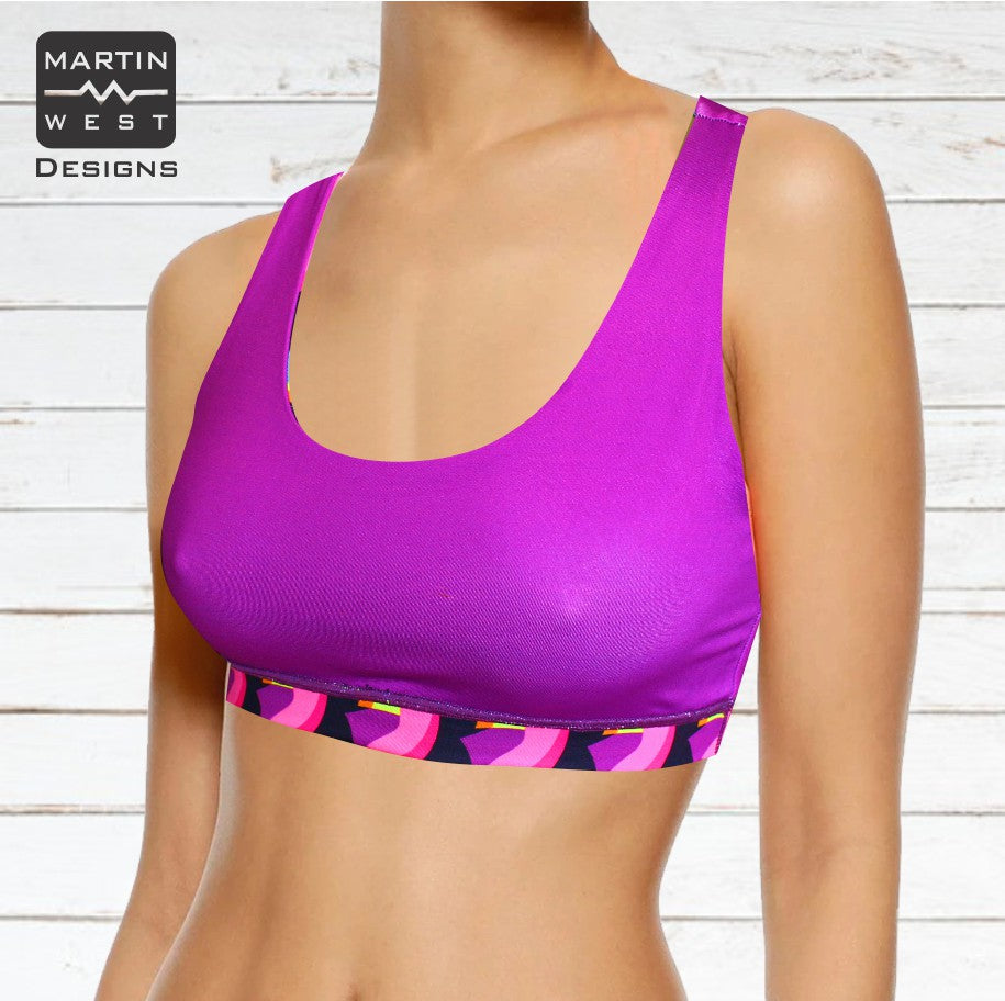 Female Toucan run/paddle/swim reversible Crop Top (3082)