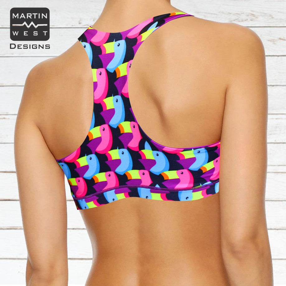 Female Toucan run/paddle/swim reversible Crop Top (3082)