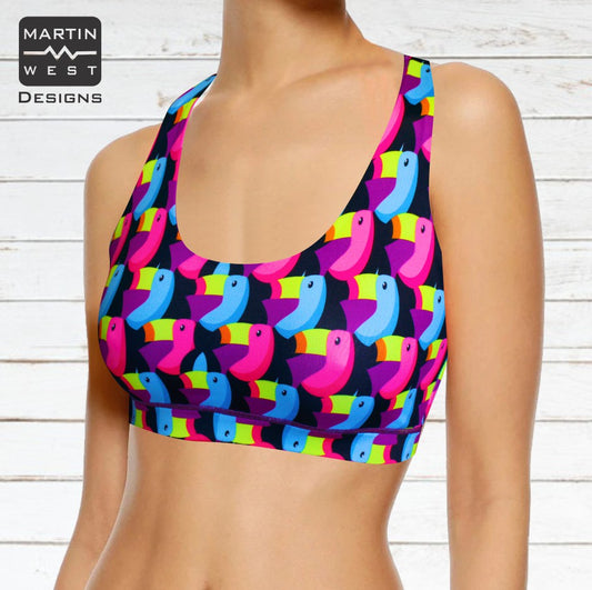 Female Toucan run/paddle/swim reversible Crop Top (3082)