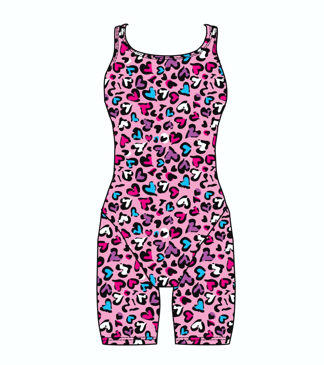 Female kneeskin swimsuit - Love Leopard (3228)