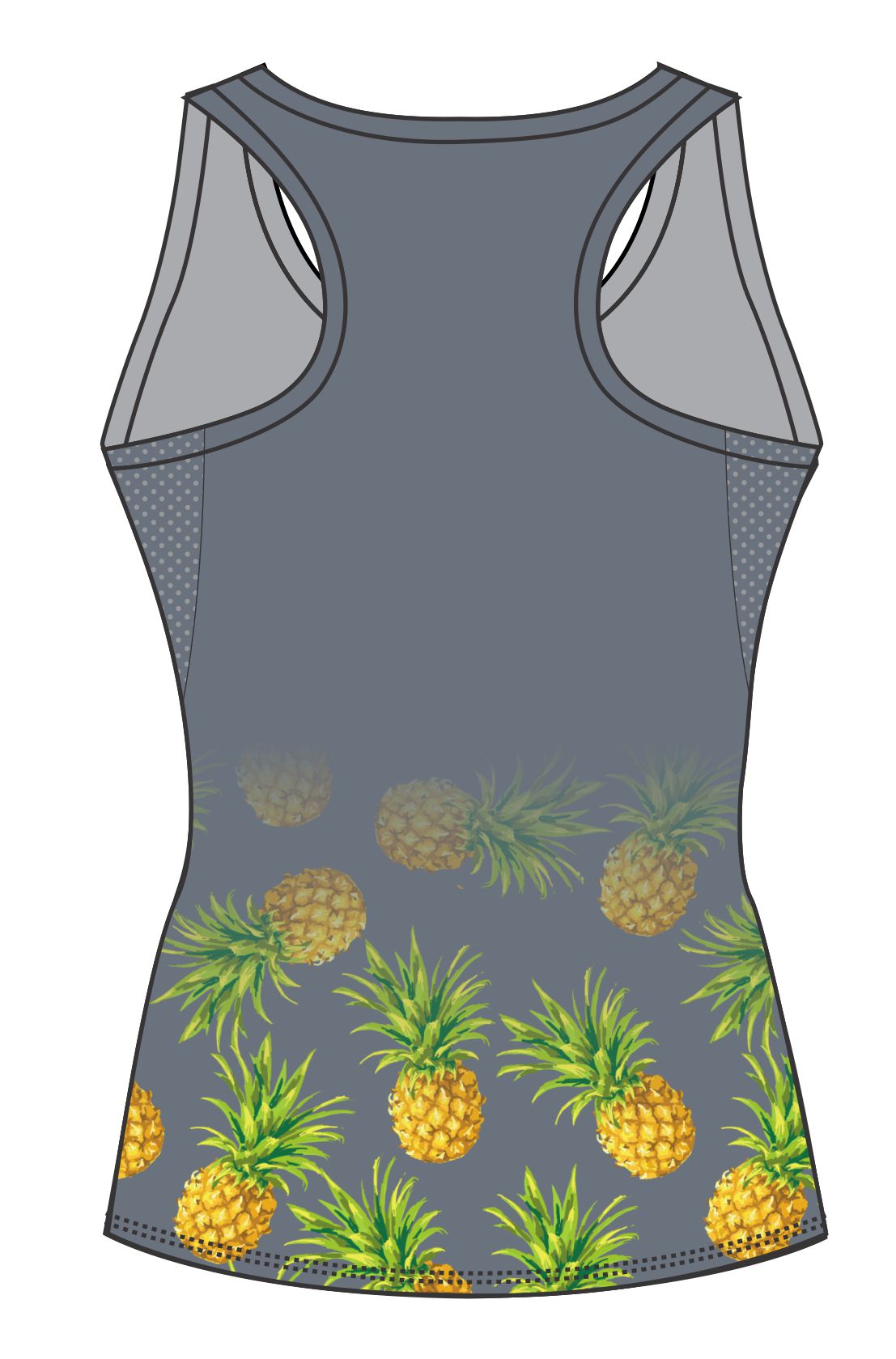 Female Pineapples Running Vest (3110)