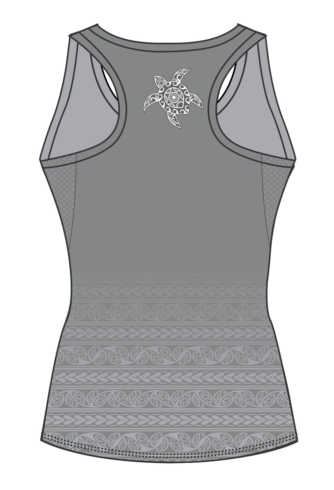 Female Tattoo Turtle Running vest (3098)