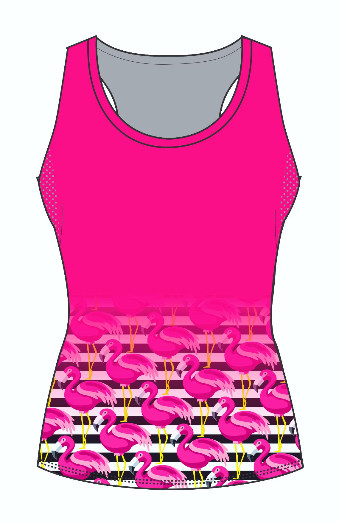Female Flamingo Running Vest (3083)