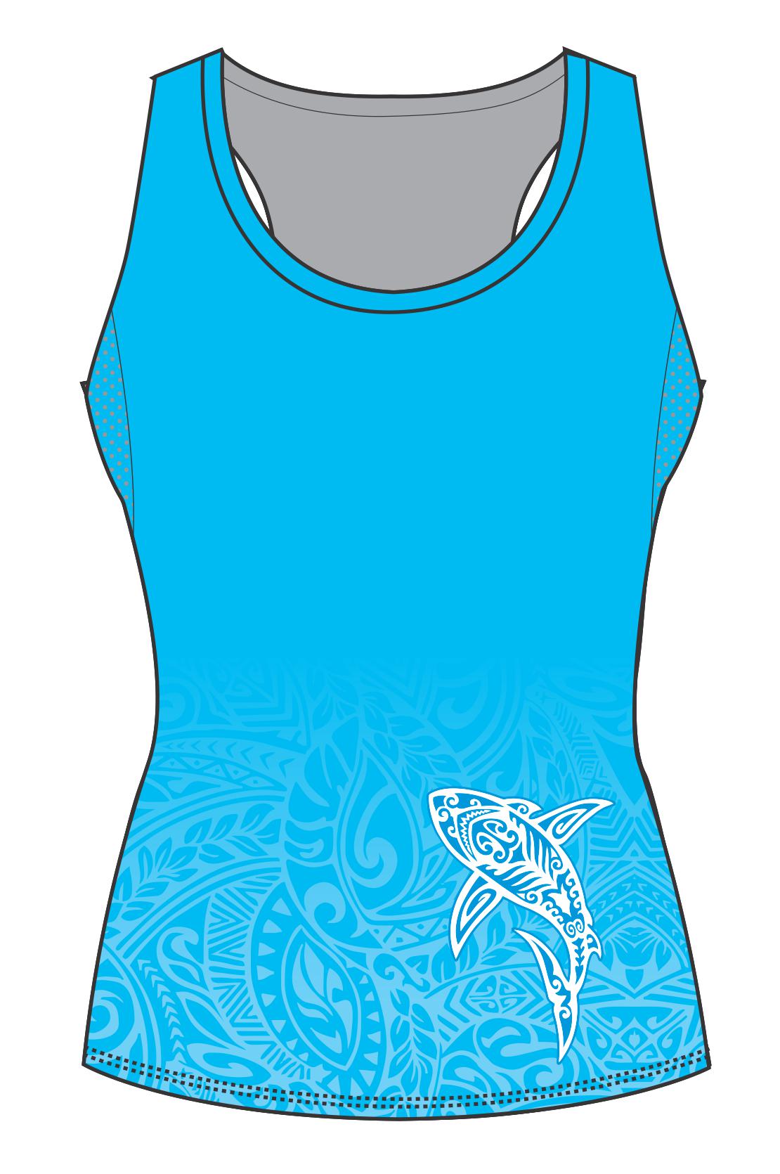 Female Tattoo Shark Running Vest (3107)