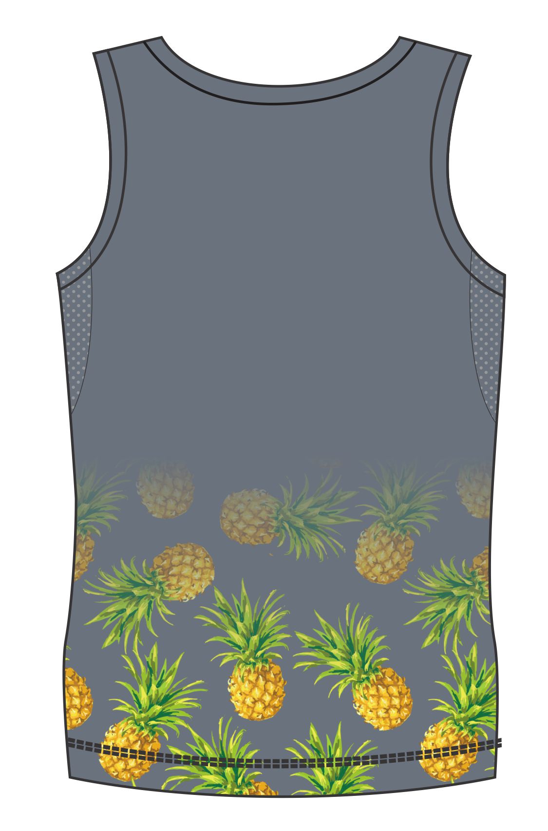 Male Pineapples Run Vest (3110)