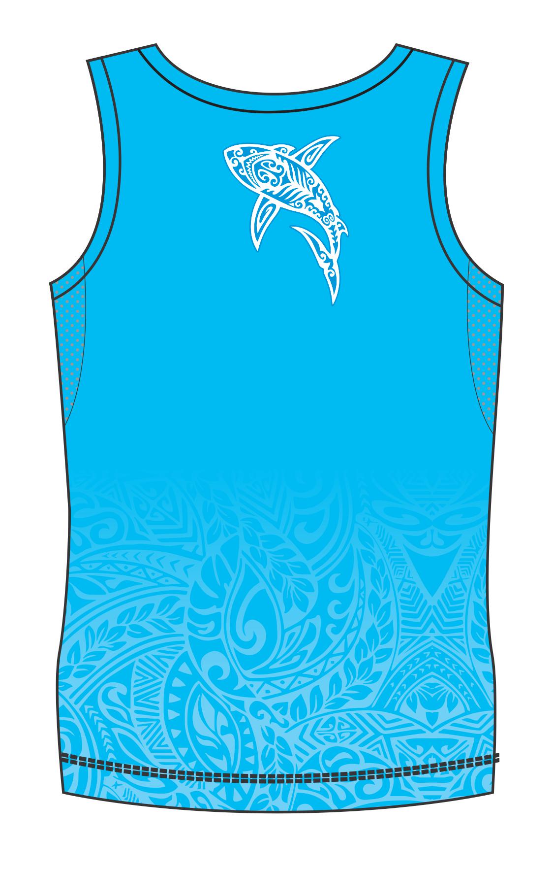 Male Tattoo Shark Run Vest (3107)