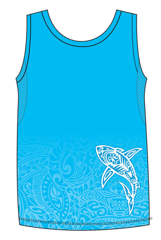 Male Tattoo Shark Run Vest (3107)