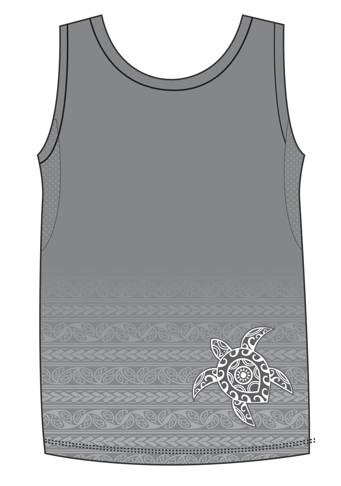 Male Tattoo Turtle Run Vest (3098)