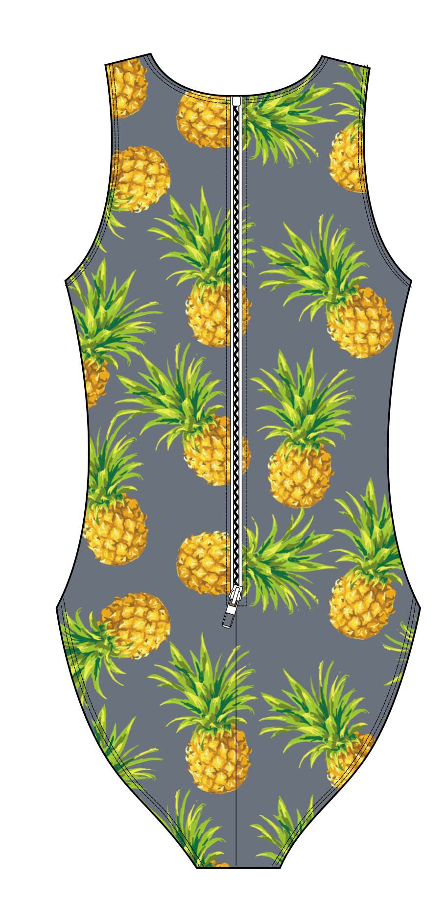 Female water polo swimsuit - Pineapples (3110)