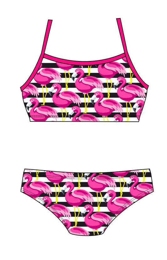 Female 2 piece training bikini -  Flamingo (3083)