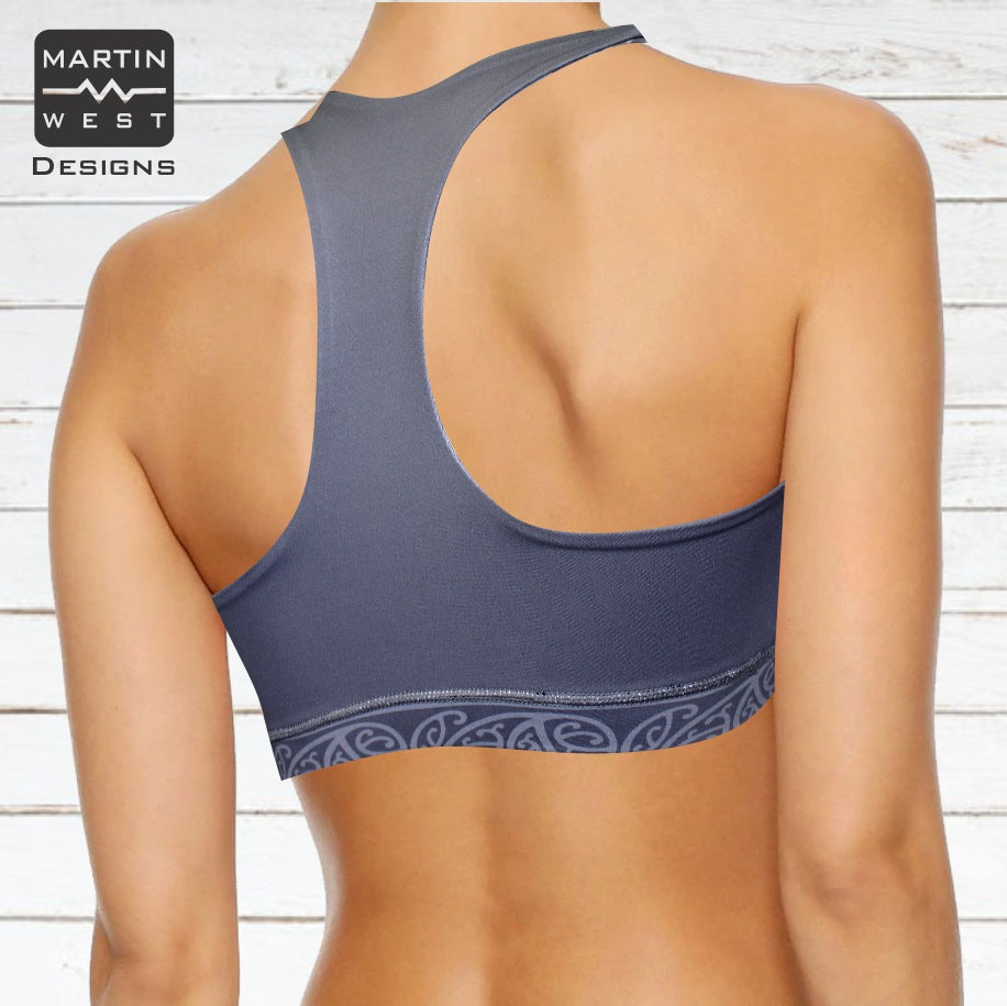 Female Tattoo Turtle  run/paddle/swim reversible Crop Top (3098)