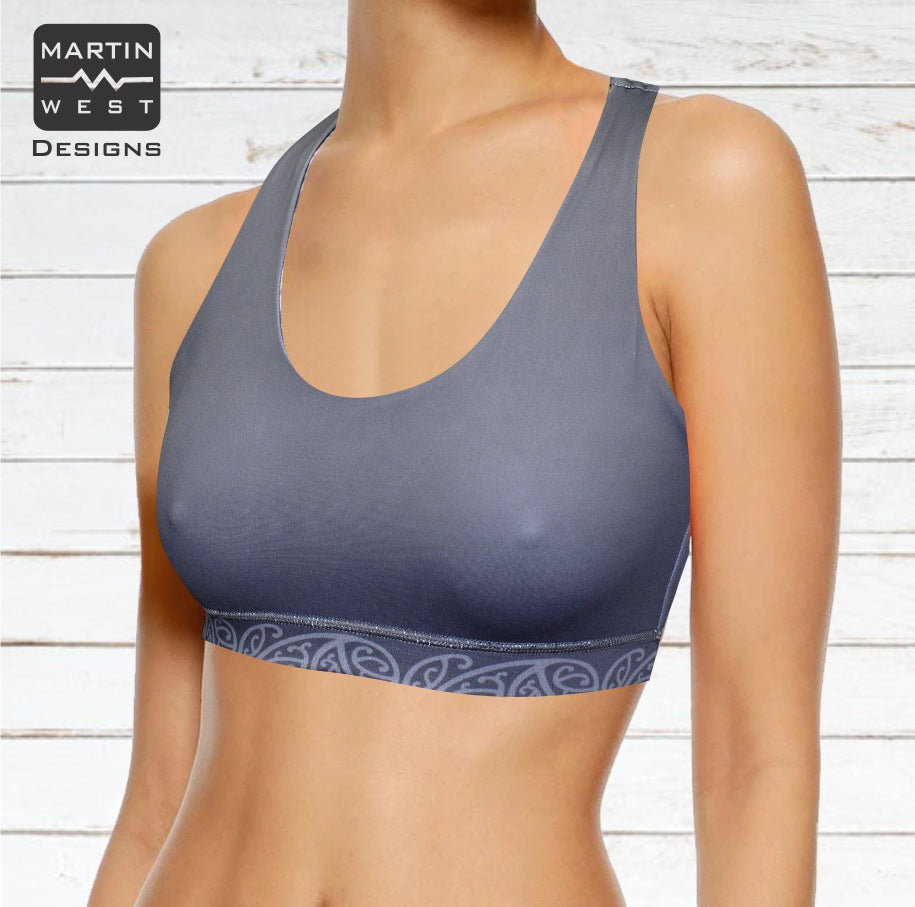 Female Tattoo Turtle  run/paddle/swim reversible Crop Top (3098)