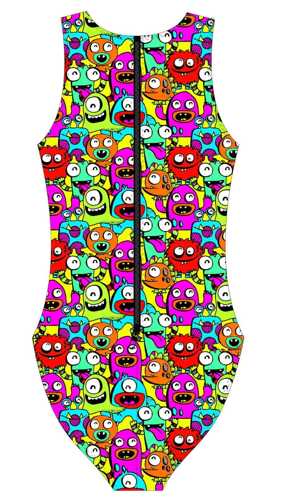 Female Water polo swimsuit- Neon Stickies - DG apparel competitive swimwear lifesaving waterpolo south african flag swimwear triathlon running