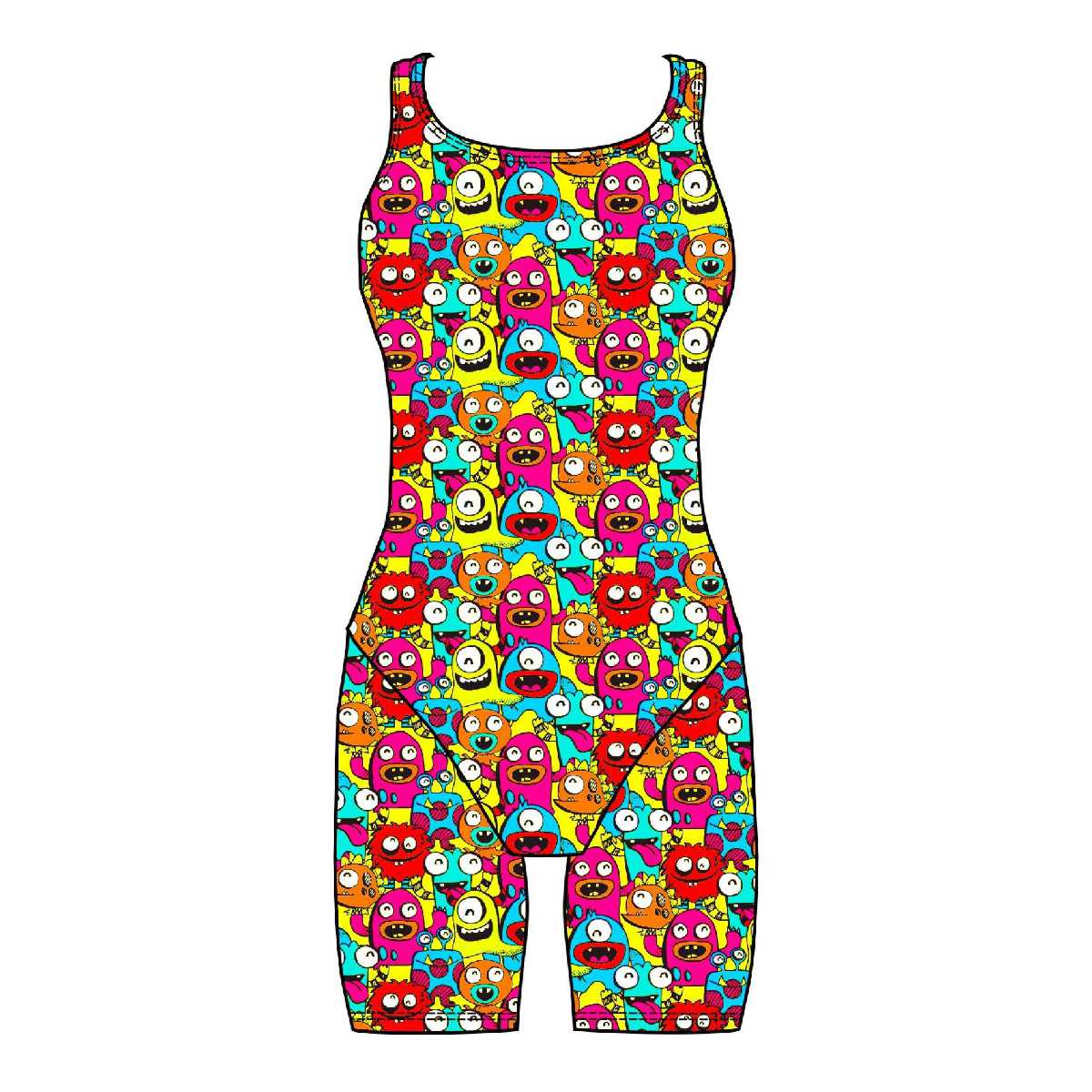 Female kneeskin swimsuit - Neon Stickies (2424)