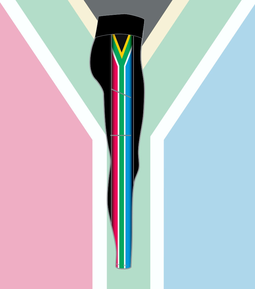 South African Flag High waist leggings full length (2424)