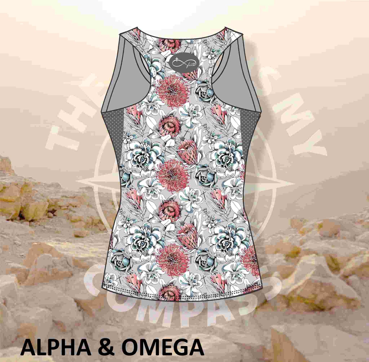 Alpha & Omega Succulent floral Run Vest