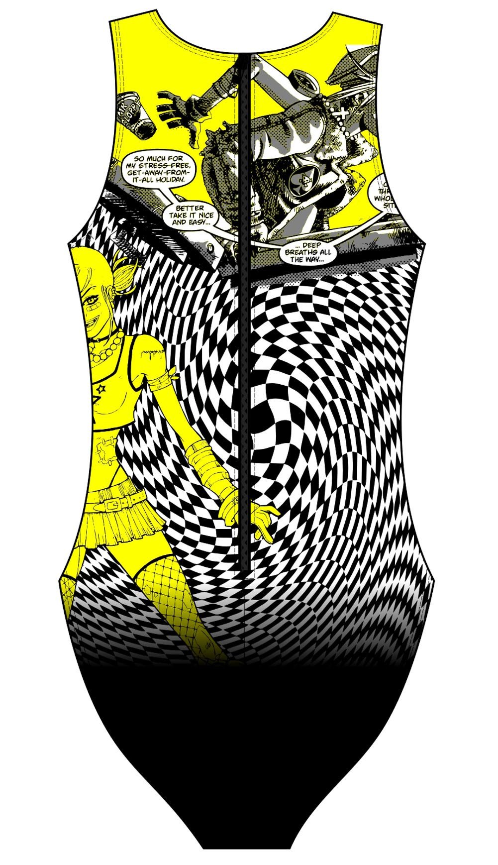 Female Water polo swimsuit- Tank G - DG apparel competitive swimwear lifesaving waterpolo south african flag swimwear triathlon running