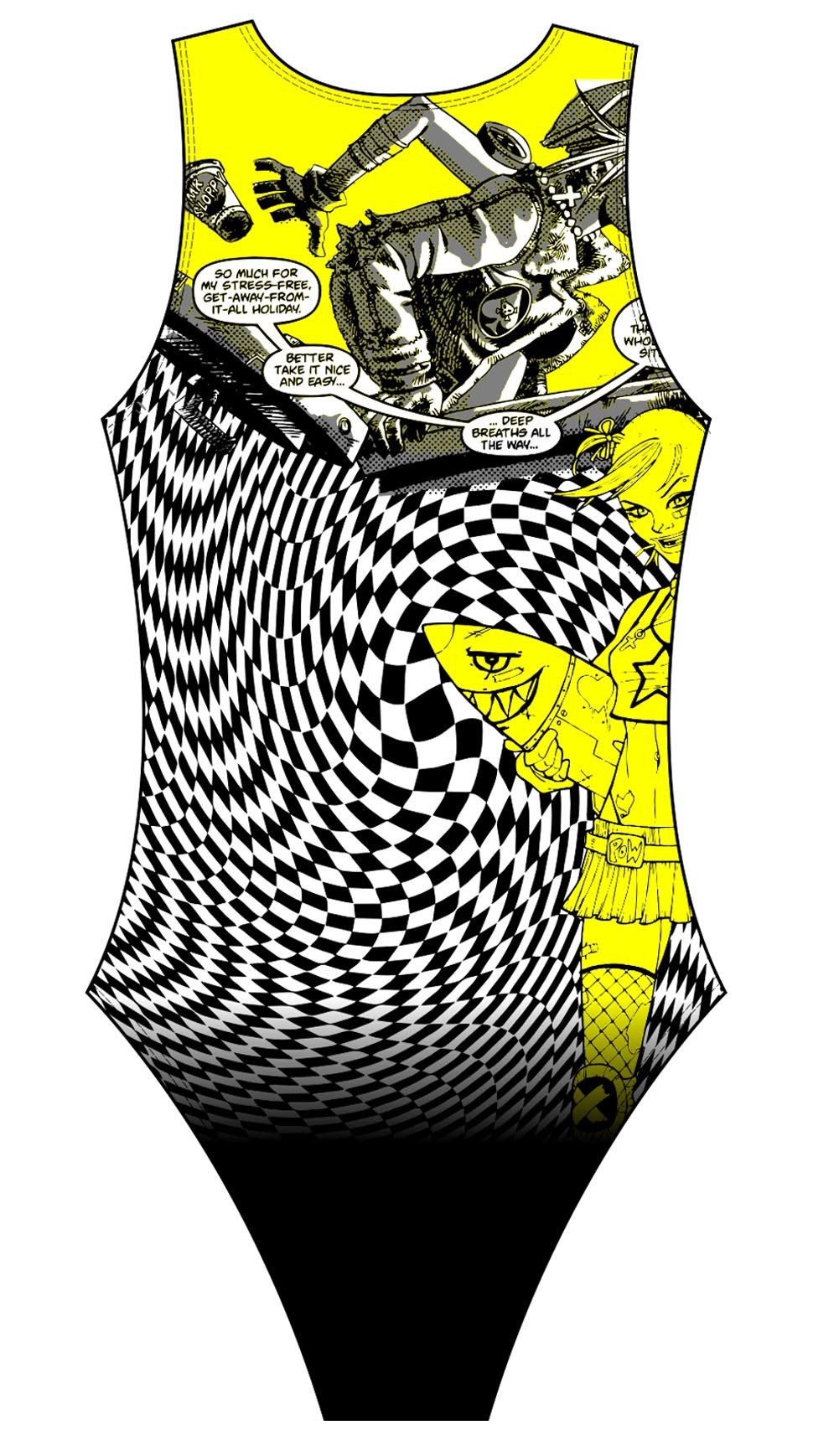 Female Water polo swimsuit- Tank G - DG apparel competitive swimwear lifesaving waterpolo south african flag swimwear triathlon running