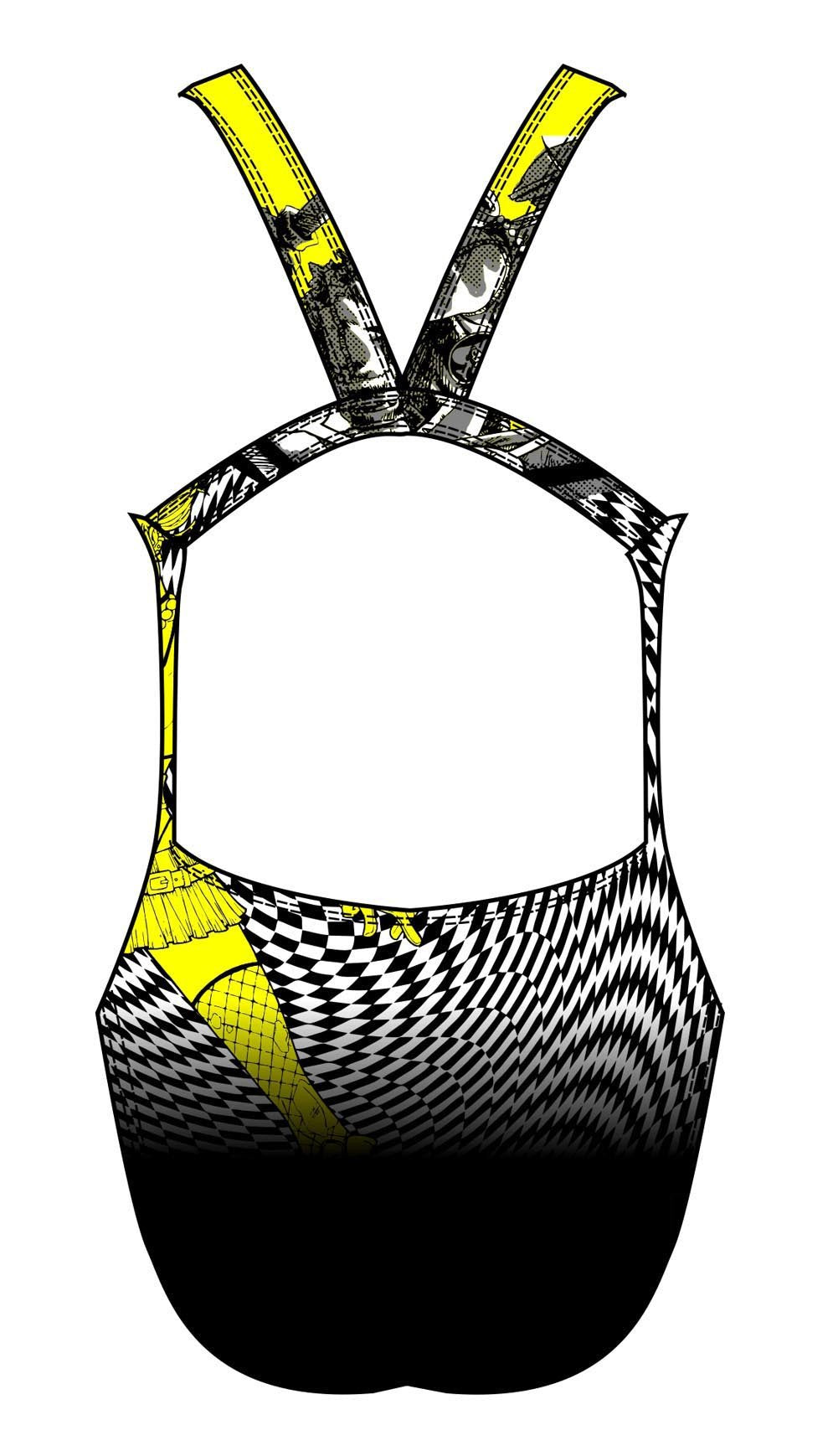 Female fastback swimsuit - Tank G - DG apparel competitive swimwear lifesaving waterpolo south african flag swimwear triathlon running