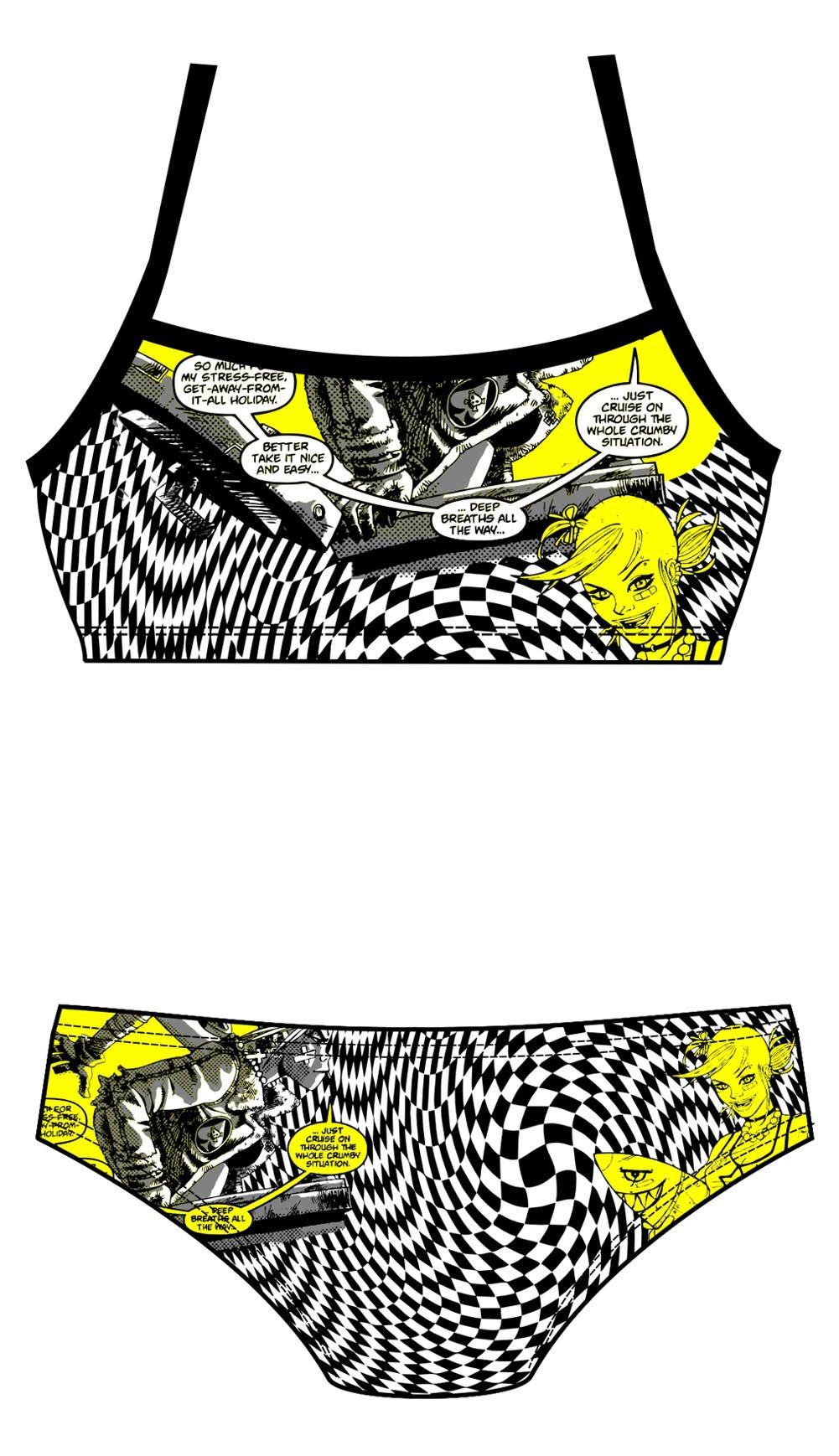 Female 2 Piece Training Bikini - Tank G - DG apparel competitive swimwear lifesaving waterpolo south african flag swimwear triathlon running