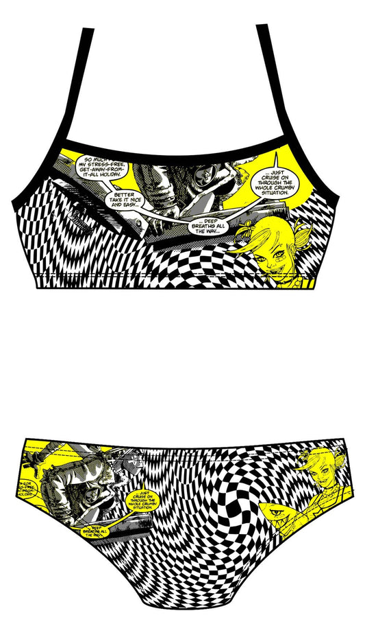 Female 2 Piece Training Bikini - Tank G - DG apparel competitive swimwear lifesaving waterpolo south african flag swimwear triathlon running