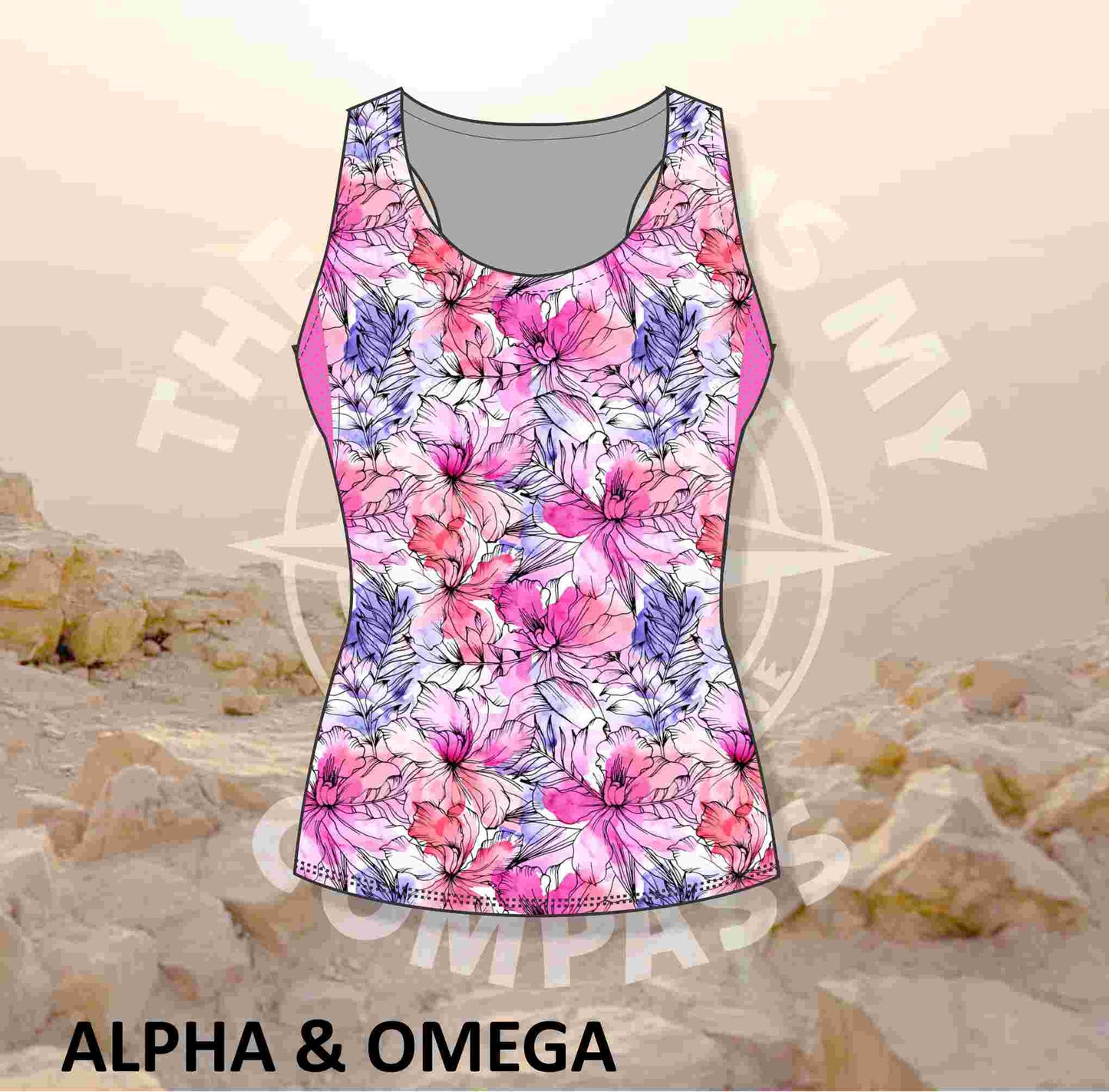 Alpha & Omega Floral Faith Run Vest