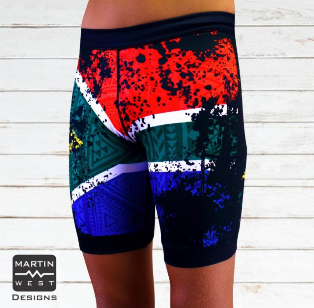 Male SA Flag run/paddle/swim set