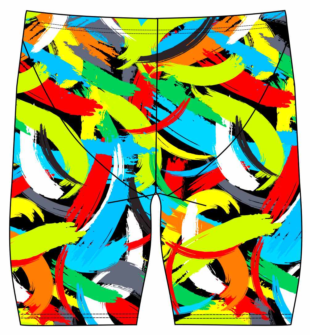 Male Jammer swimsuit - Brush strokes