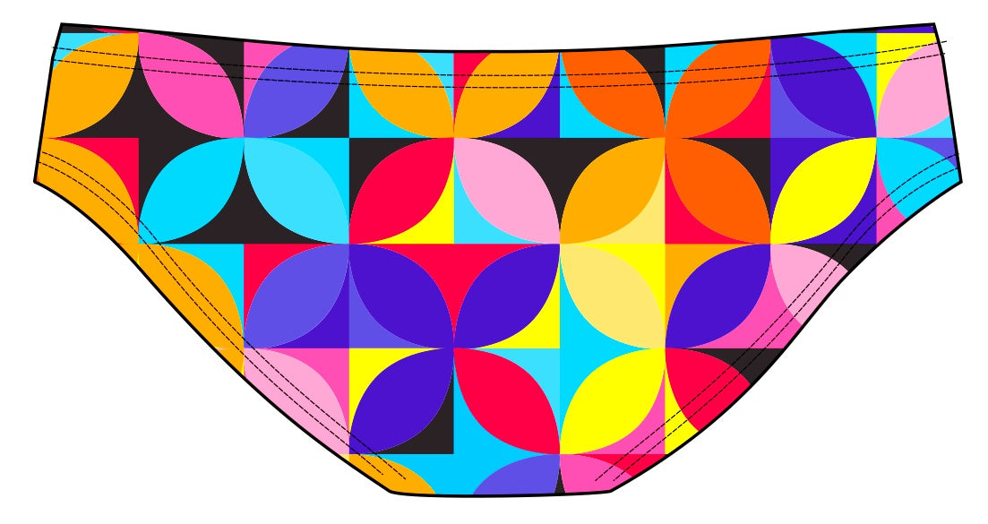 Male brief swimsuit - Geo petals (3053)