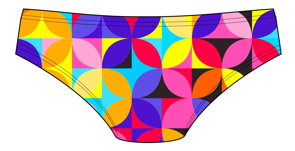Male brief swimsuit - Geo petals (3053)