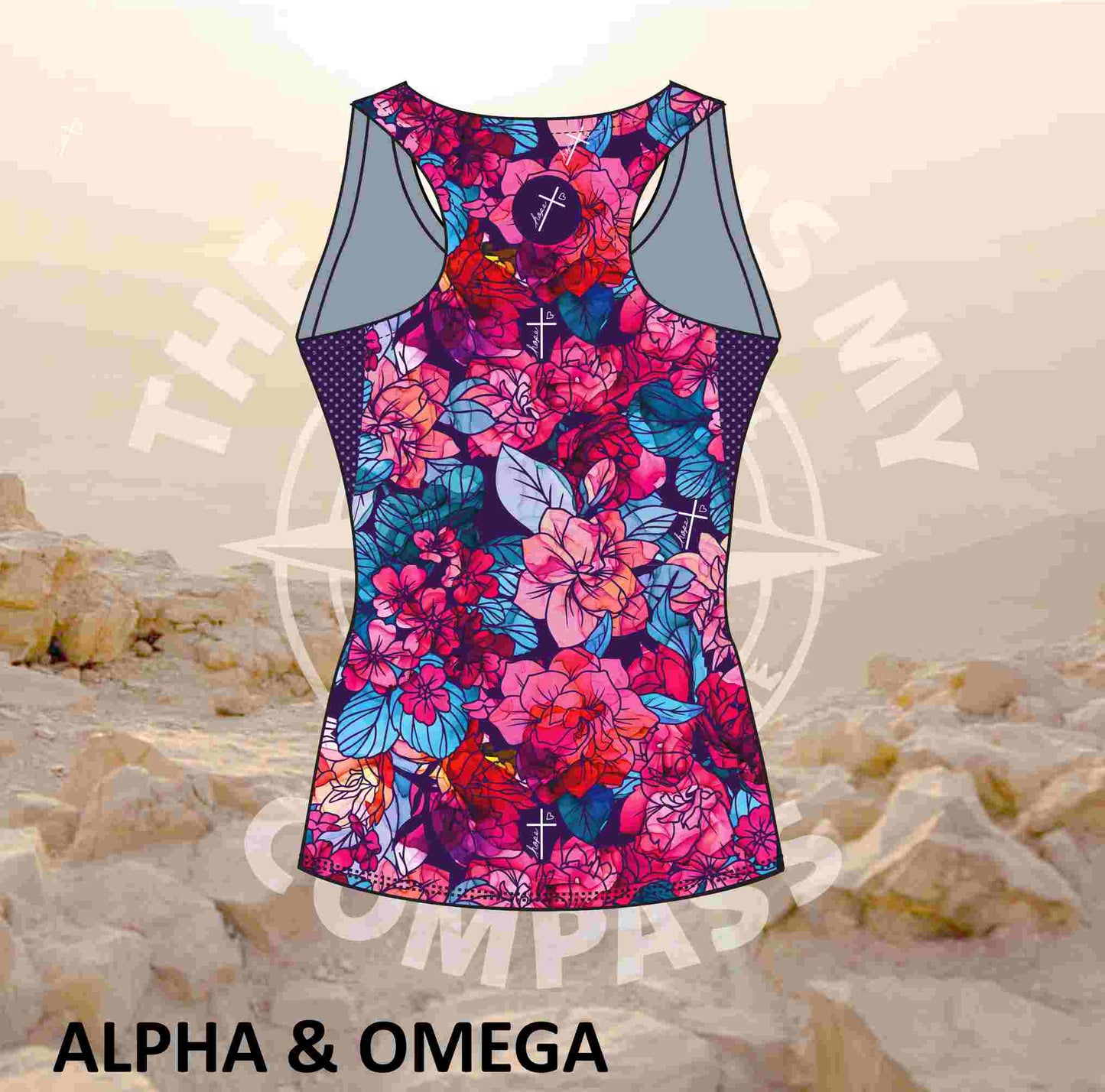 Alpha & Omega Purple Floral Run Vest (3235)