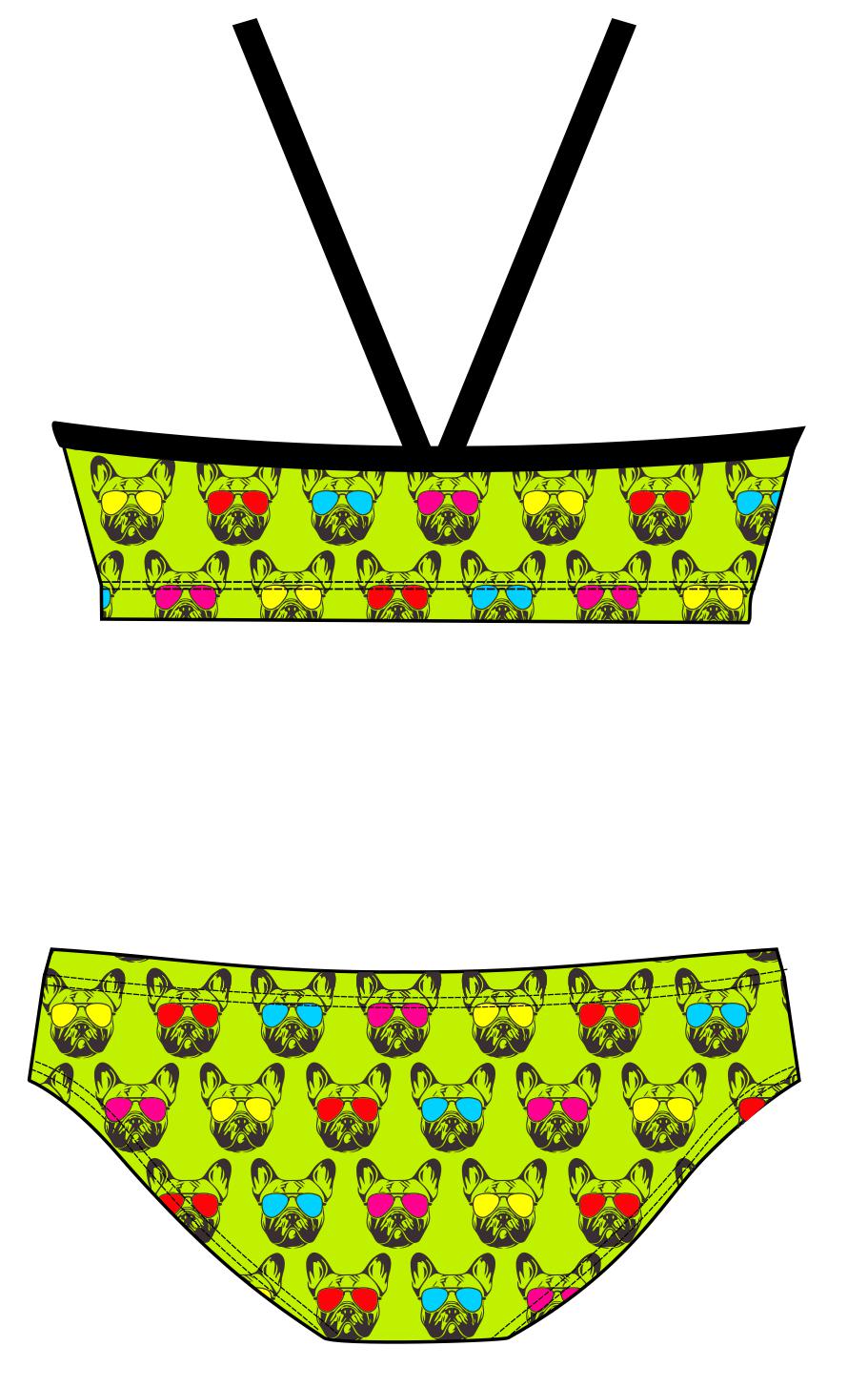 Female 2 Piece Training Bikini - Pug Life