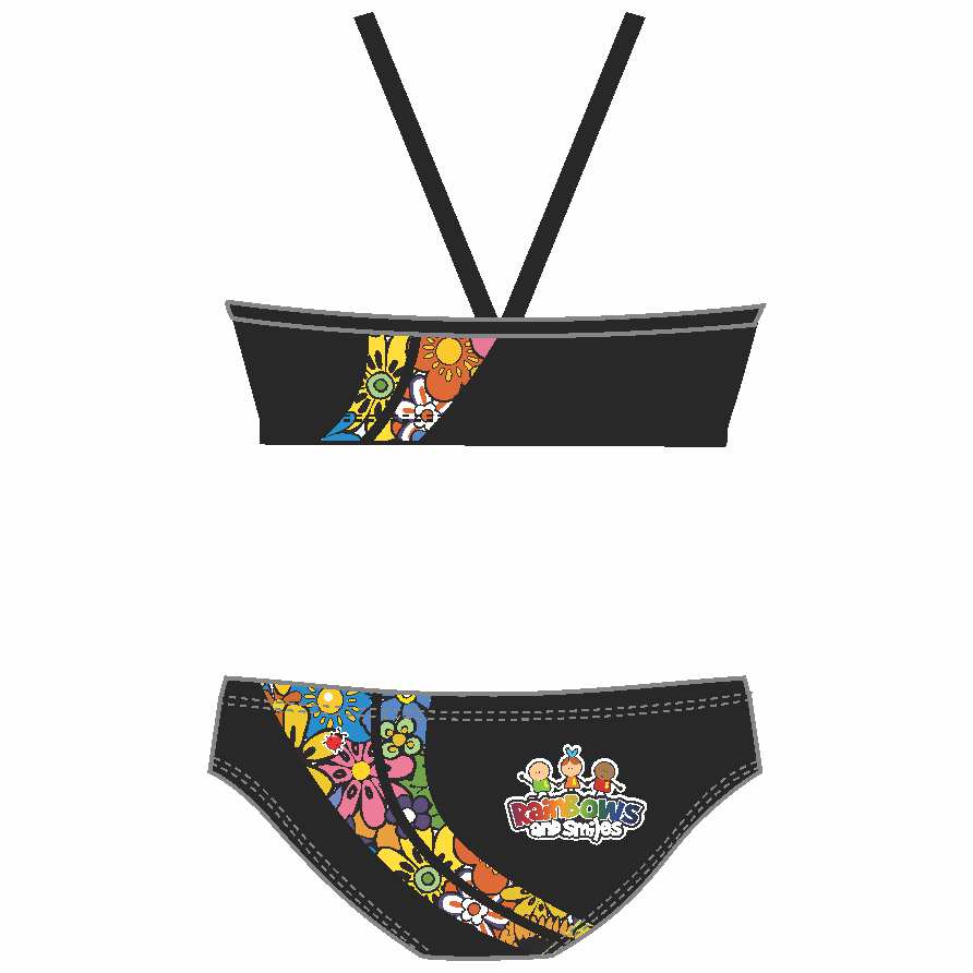 Rainbows & Smiles  Female 2 piece training bikini