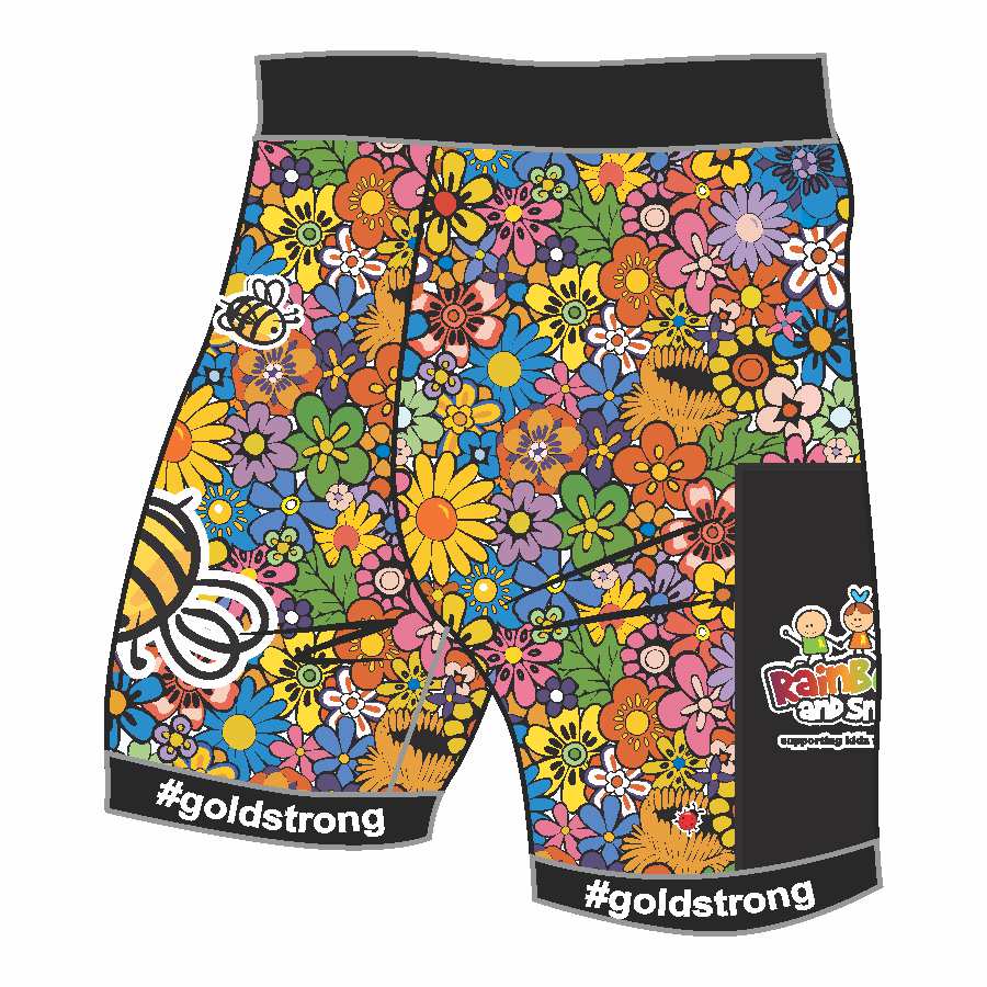 Rainbows & Smiles Female Run, Swim, Paddle Shorts