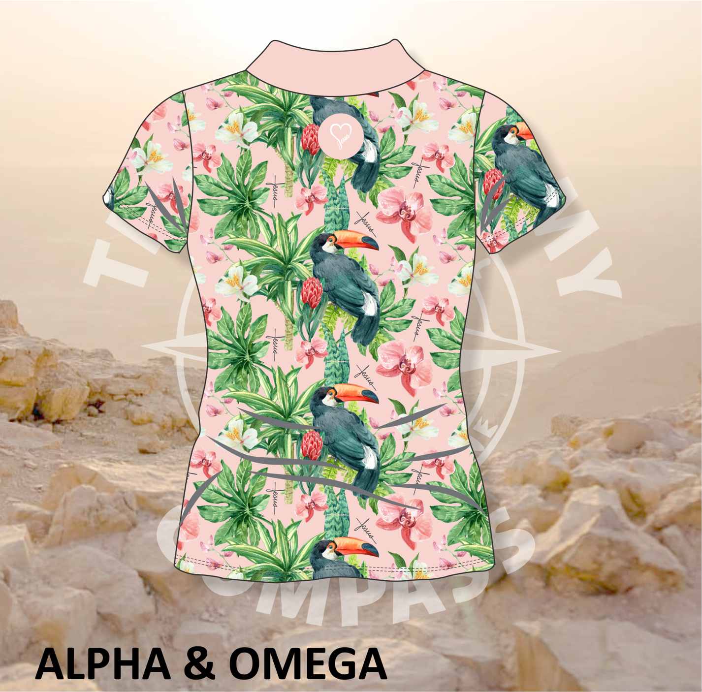 Alpha and Omega Garden of Eden Ladies Golf Shirt