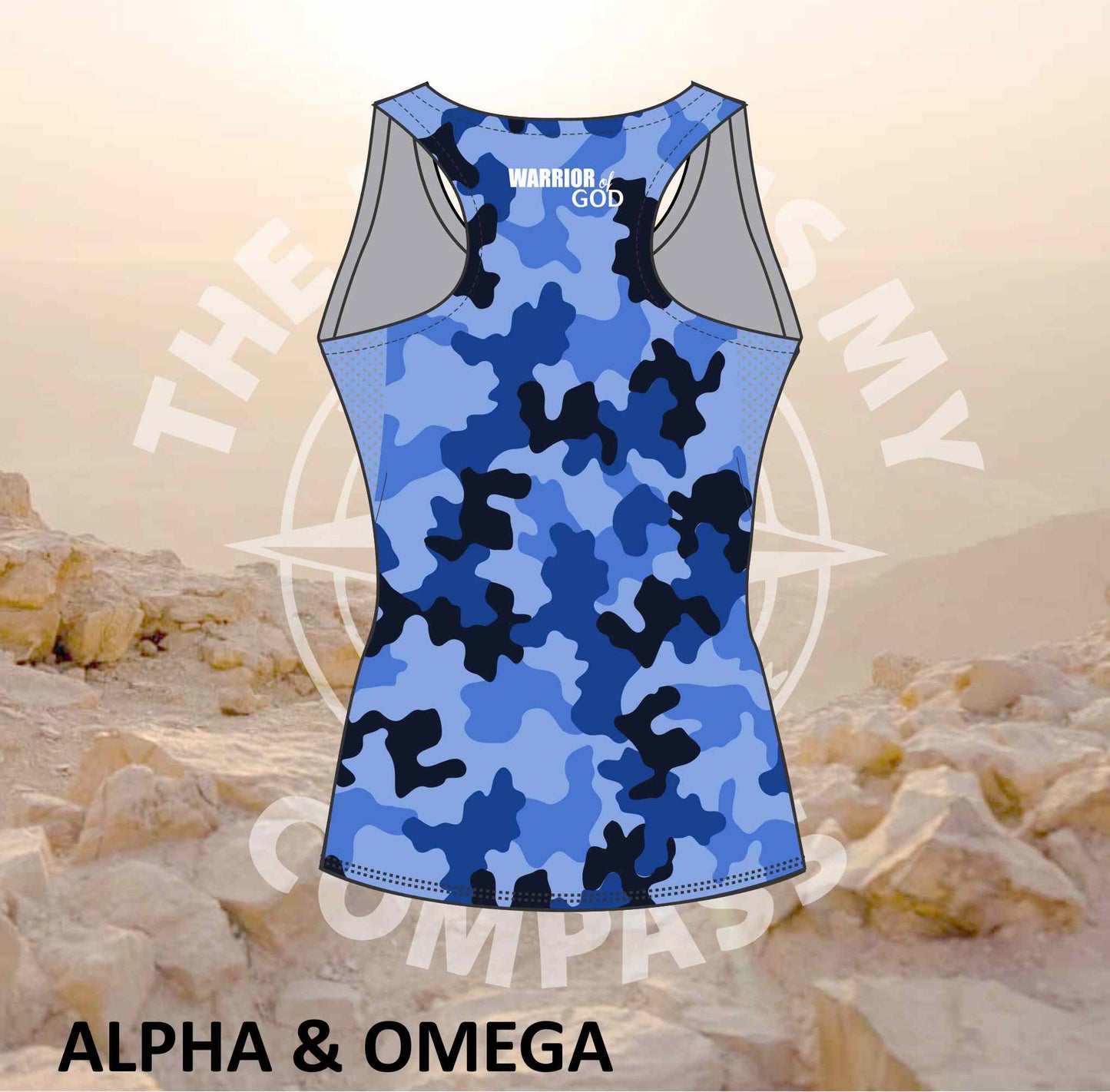 Alpha & Omega Warrior Blue Camo Run Vest