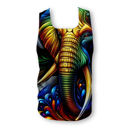 South African flag Elephant - Men's Seamless Performance Running Vest (3881)