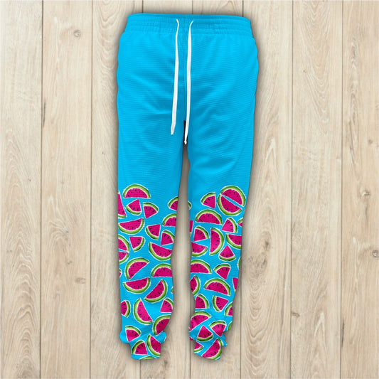 Blue watermelon Unisex Waffle Sweatpants (2953)