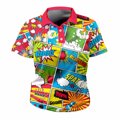 Ladies Golf Shirt – 44 Klub Klap It Strokiesprent (3800)